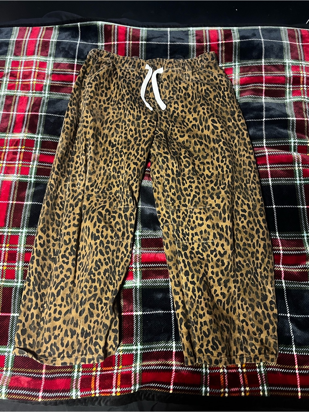 Women’s Leopard Print Jogger Pants - Brown 2xl!